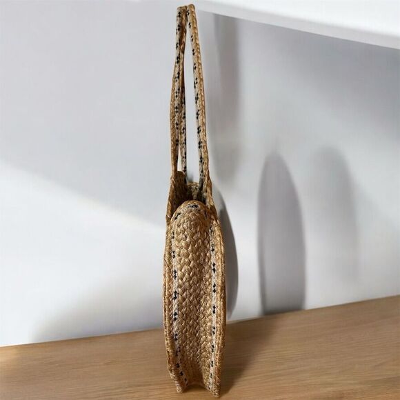 Circus by Sam Edelman Phoebe Braided Soft Boho Jute Shoulder Bag Natural Tan - Picture 2 of 6